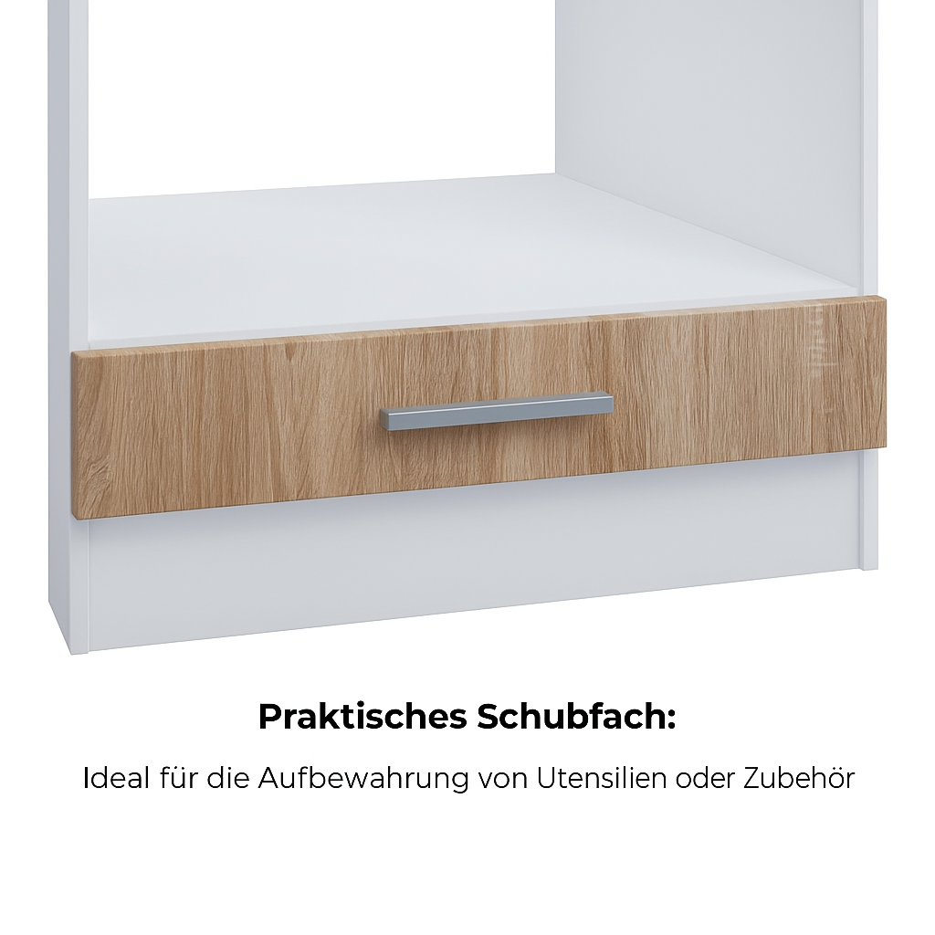 Kontor-Hermsen Unterschrank 60 cm Backofenschrank Sonoma Eiche