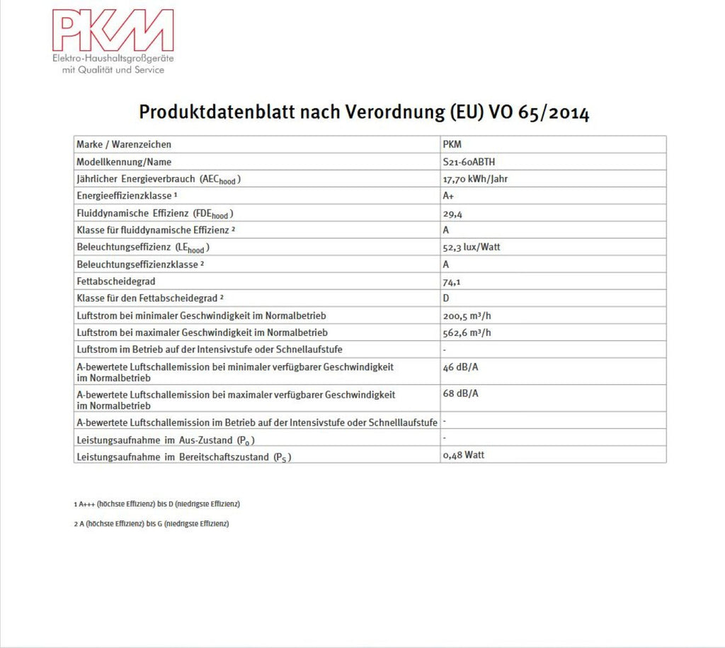 PKM Kopffreihaube S21-60ABTH - 60cm, schwarz, Touch-Control, LED, Schräghaube