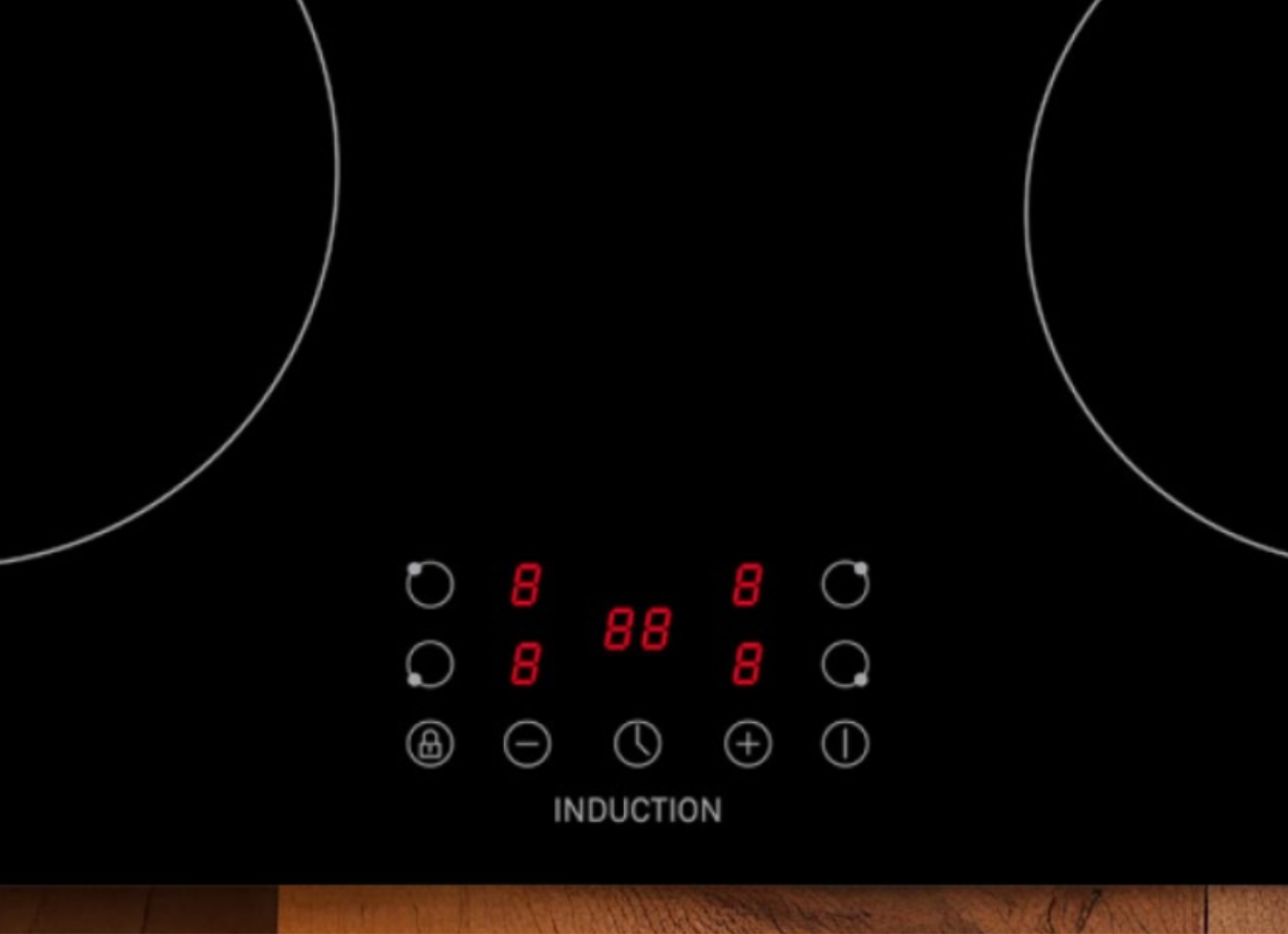 PKM Induktionskochfeld KHIF4 G 60cm autark Touch rahmenlos Glaskeramik