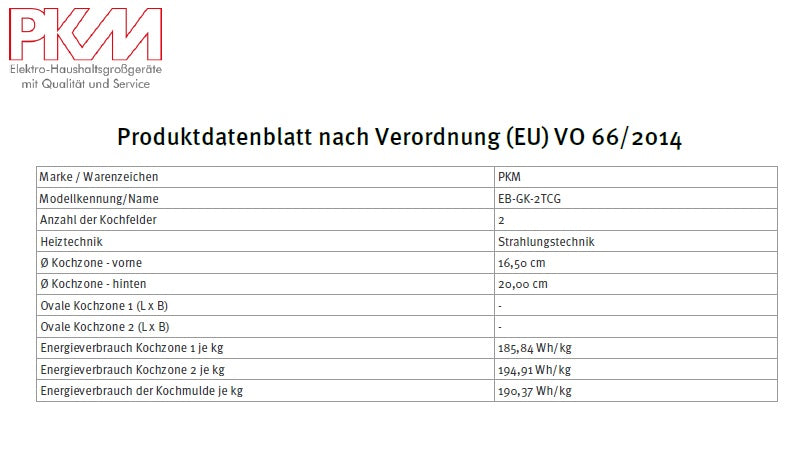PKM Doppelkochfeld EB-GK-2TCG - autark, Glaskeramik, Touch-Control, Domino