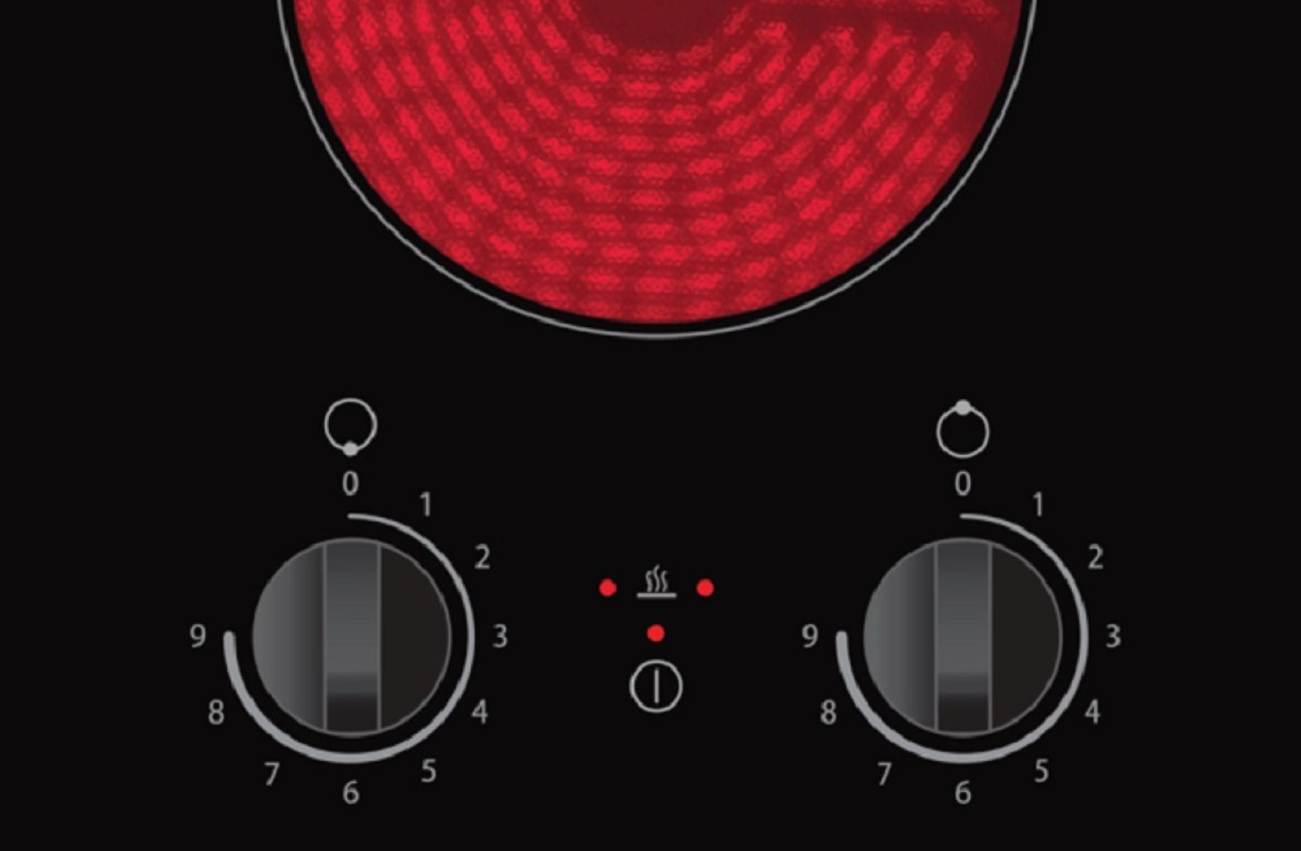 PKM Doppelkochfeld EB-GK2KG - autark, Glaskeramik, Touch, Domino, 2 Kochfelder