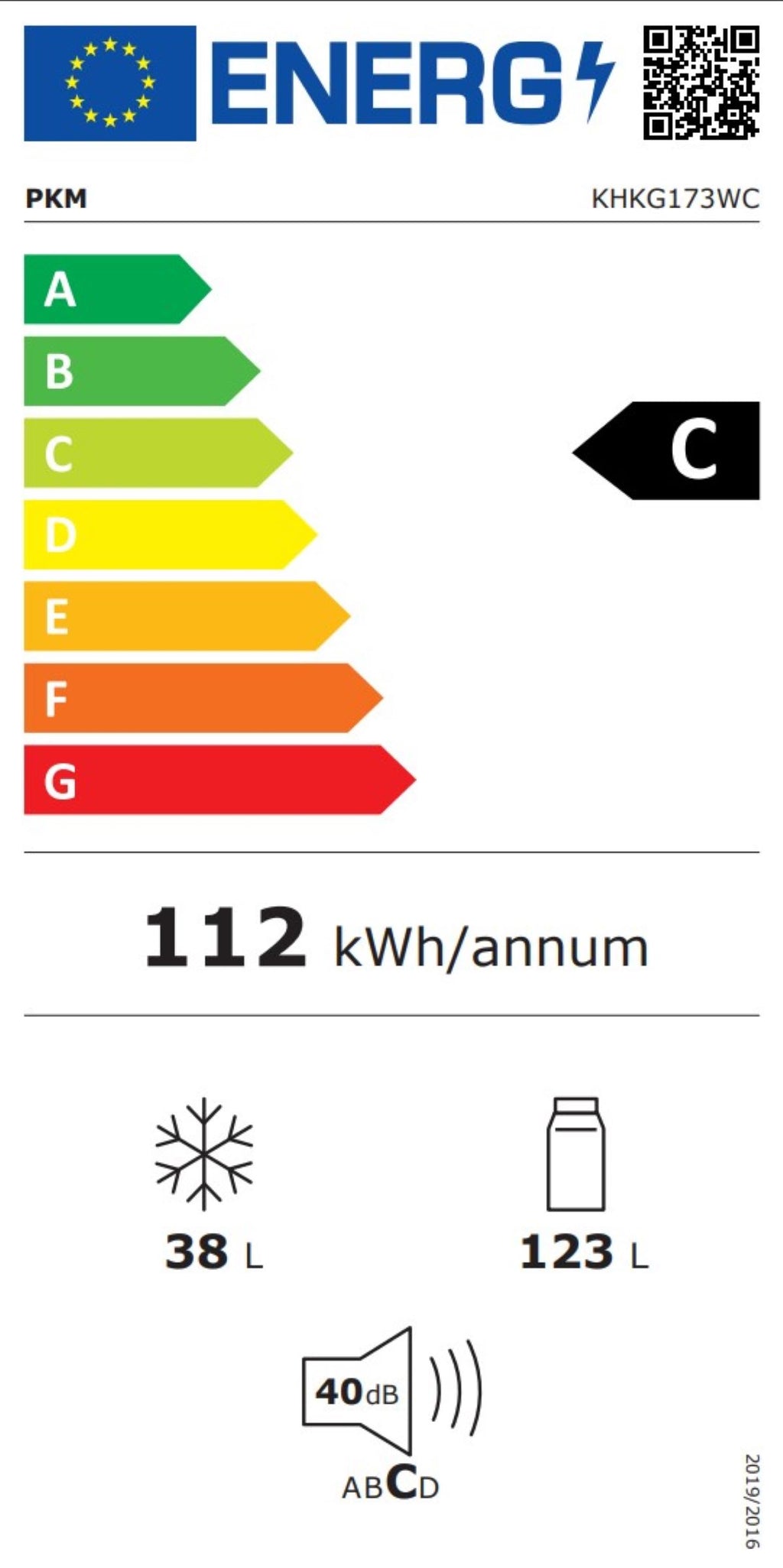 PKM Kühl Gefrierkombination KHKG173WC Weiß 161 L LED
