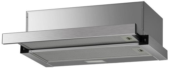 PKM Flachschirmhaube FS1-60BSPY, 60cm, ausziehbar, Edelstahlblende, Einbauhaube