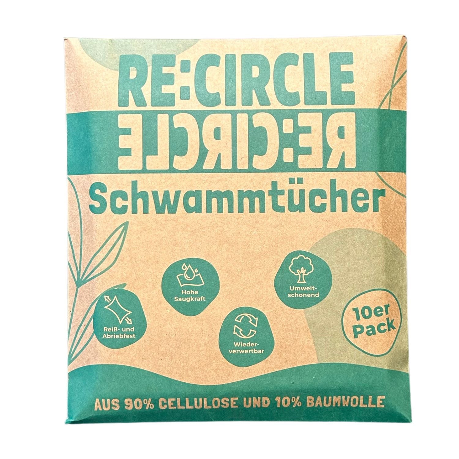 RE:CIRCLE nachhaltige Schwammtücher - 10er Pack - für Küche & Bad
