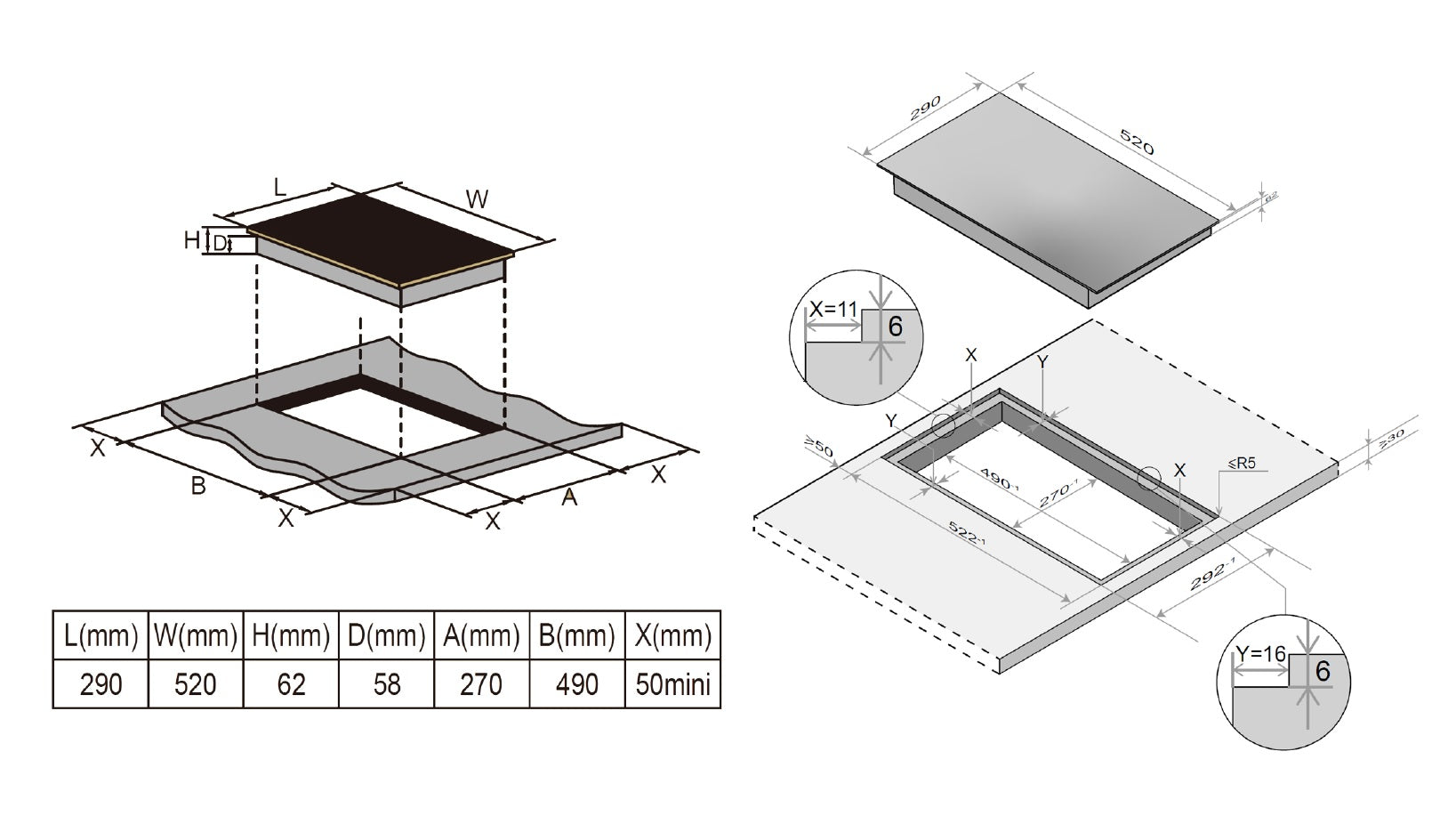 PKM Induktionskochfeld IF2 G - autark, 2 Kochzonen, Touch-Control, Glaskeramik