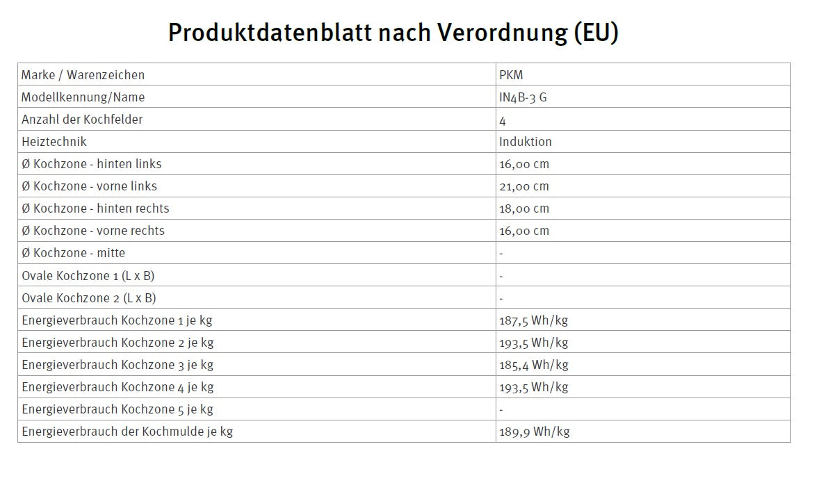 PKM Induktionskochfeld IN4B-3 G - Edelstahlrahmen, Glaskeramik, Booster, Timer