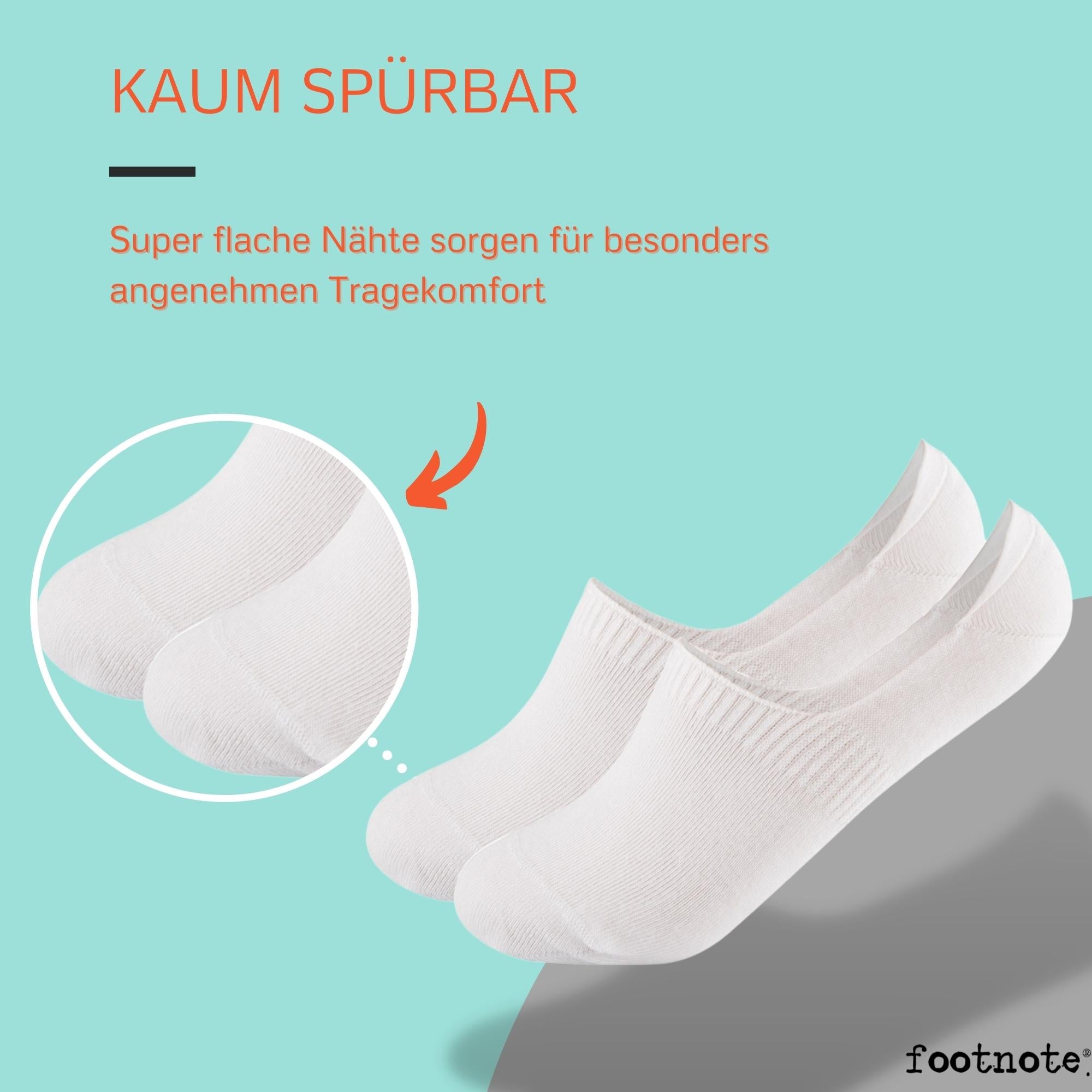 Footnote Füßlinge - unsichtbare Low Cut Sneakersocken mit Silikon - 8 Paar