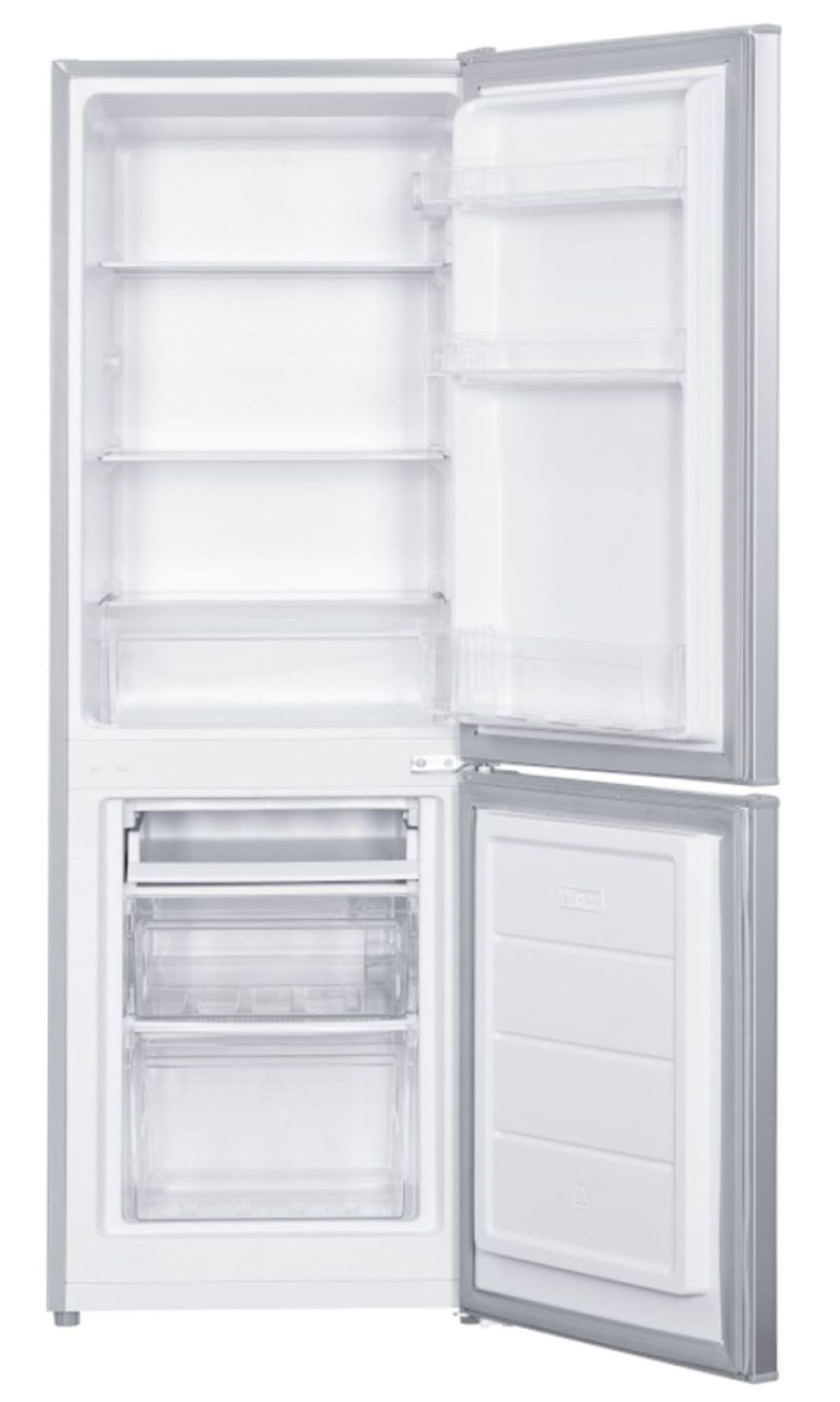 PKM Kühlgefrierkombination KG230KHEIX 173L Inox silber Kühlschrank LED