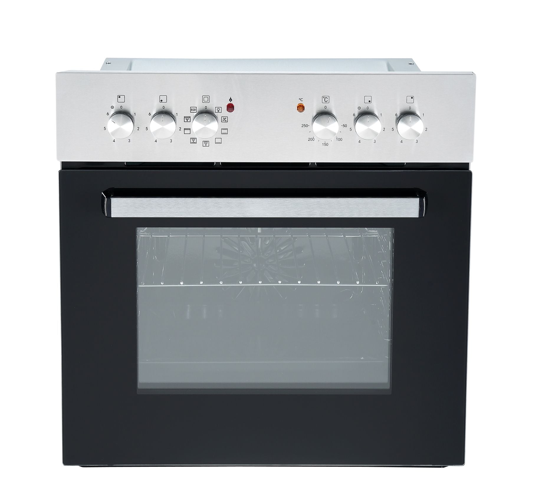 PKM Elektro-Herd-Set KH-BIC7-2KB-GK-IX mit Ofen und Glaskeramikkochfeld