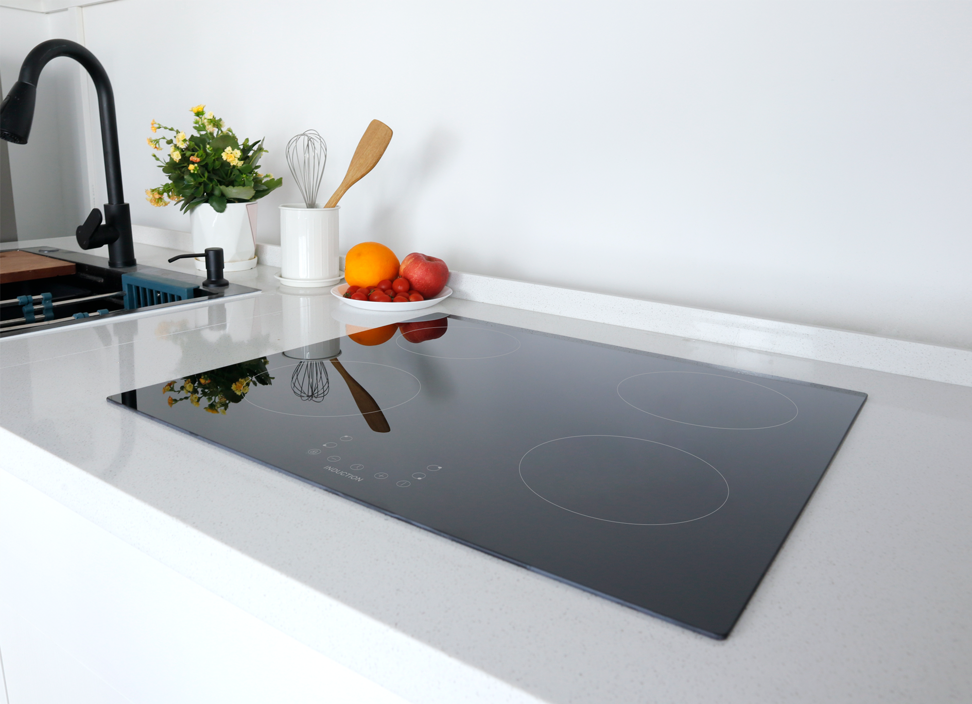 PKM Induktionskochfeld KHIF4 G-2 60cm autark Touch rahmenlos Glaskeramik