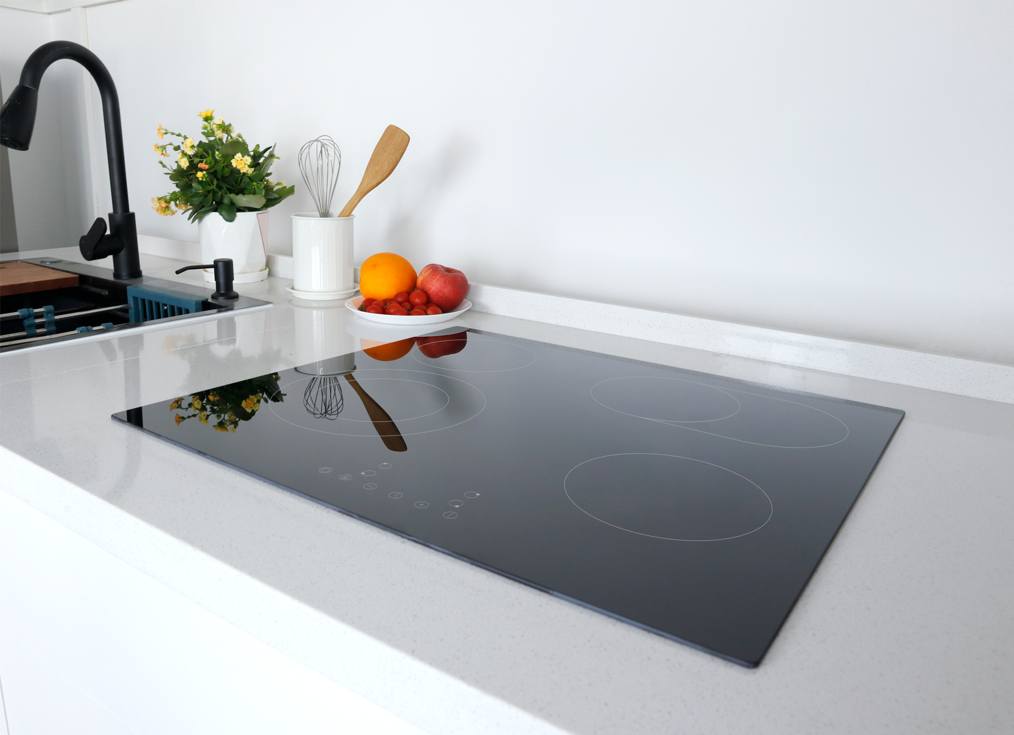 PKM Kochfeld KHKF4-2KB G, autark Einbau 60cm Glaskeramik Bräterzone