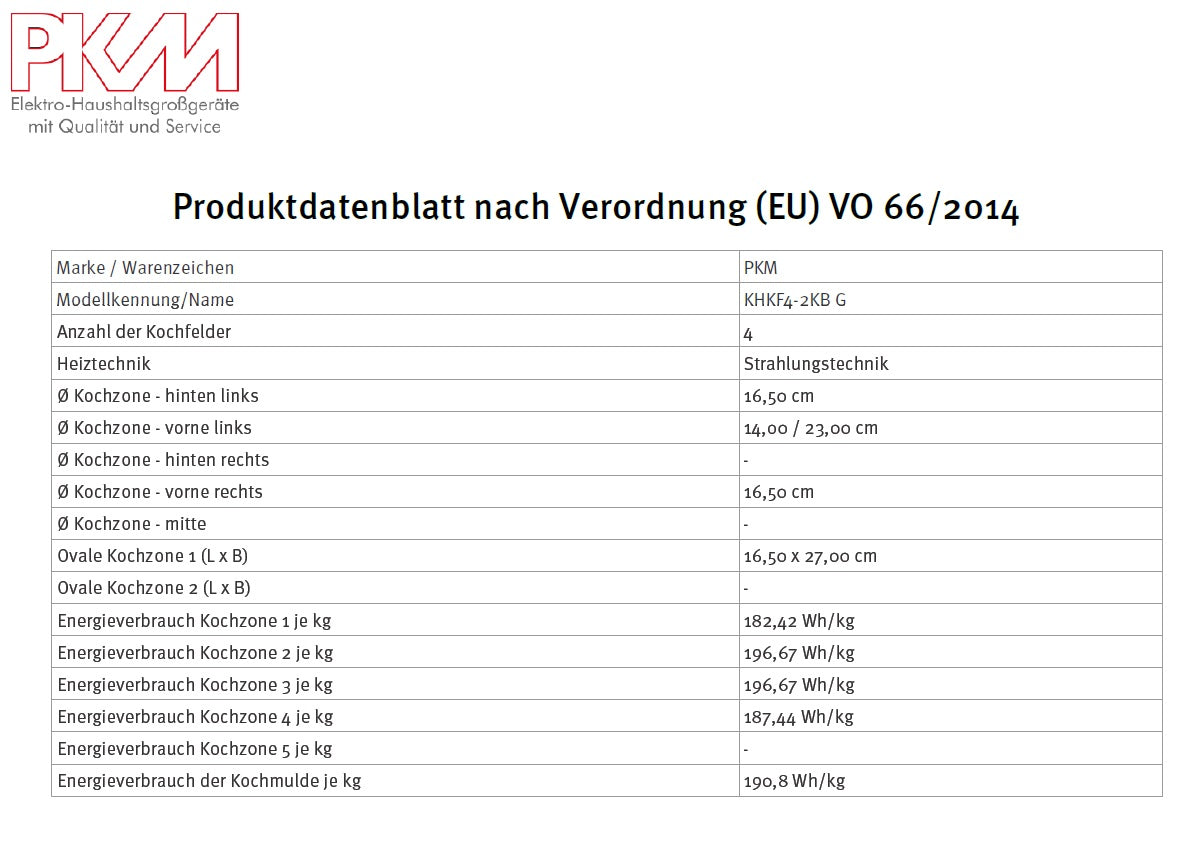 PKM Kochfeld KHKF4-2KB G, autark Einbau 60cm Glaskeramik Bräterzone