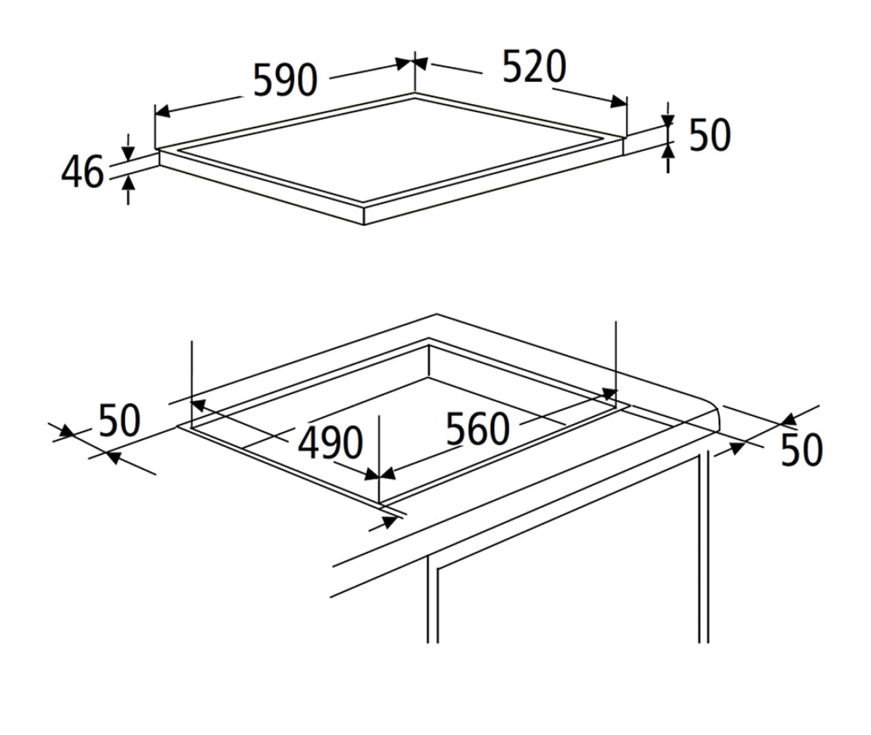PKM Kochfeld KHKF4 G autark Einbau 60cm Glaskeramik schwarz Timer und Touch-Control