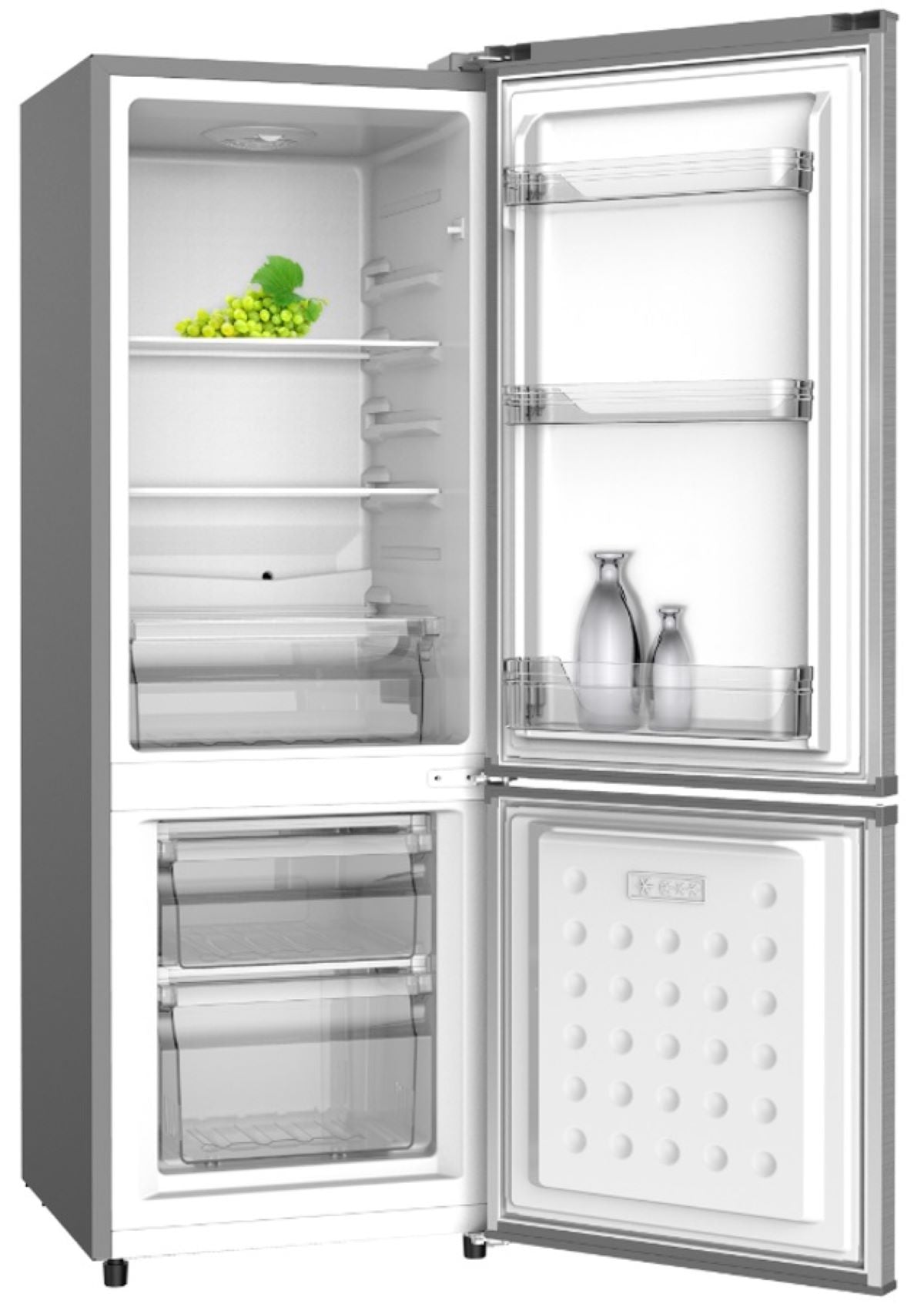 PKM Kühl Gefrierkombination KHKG173IXC Inox 161 L LED