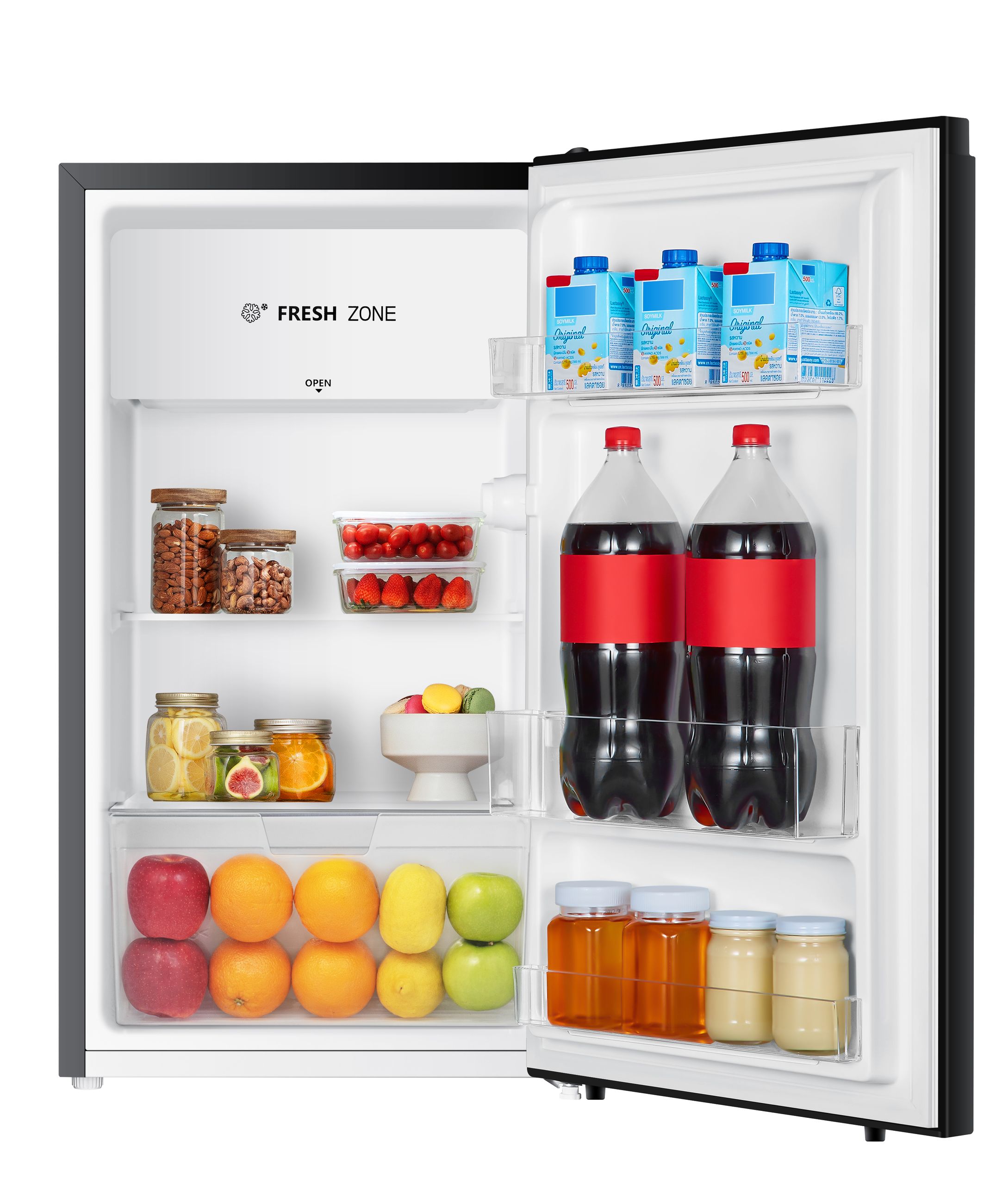 PKM Kühlschrank KHKS93EB - schwarz, 94L, Freistehend, mit Kaltlagerfach, 84 cm