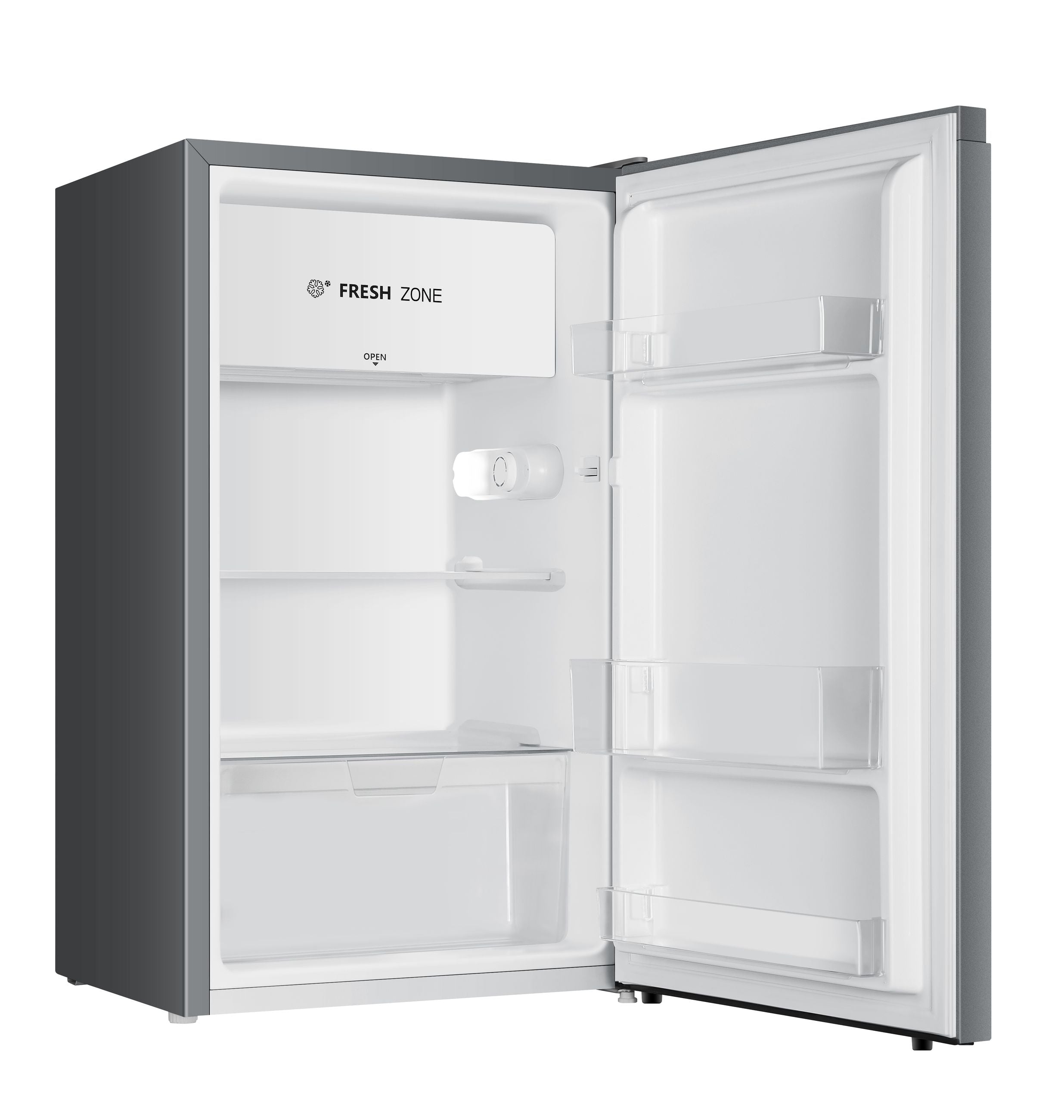 PKM Kühlschrank KHKS93ESI - silber, 94L, Freistehend, mit Kaltlagerfach, 84 cm