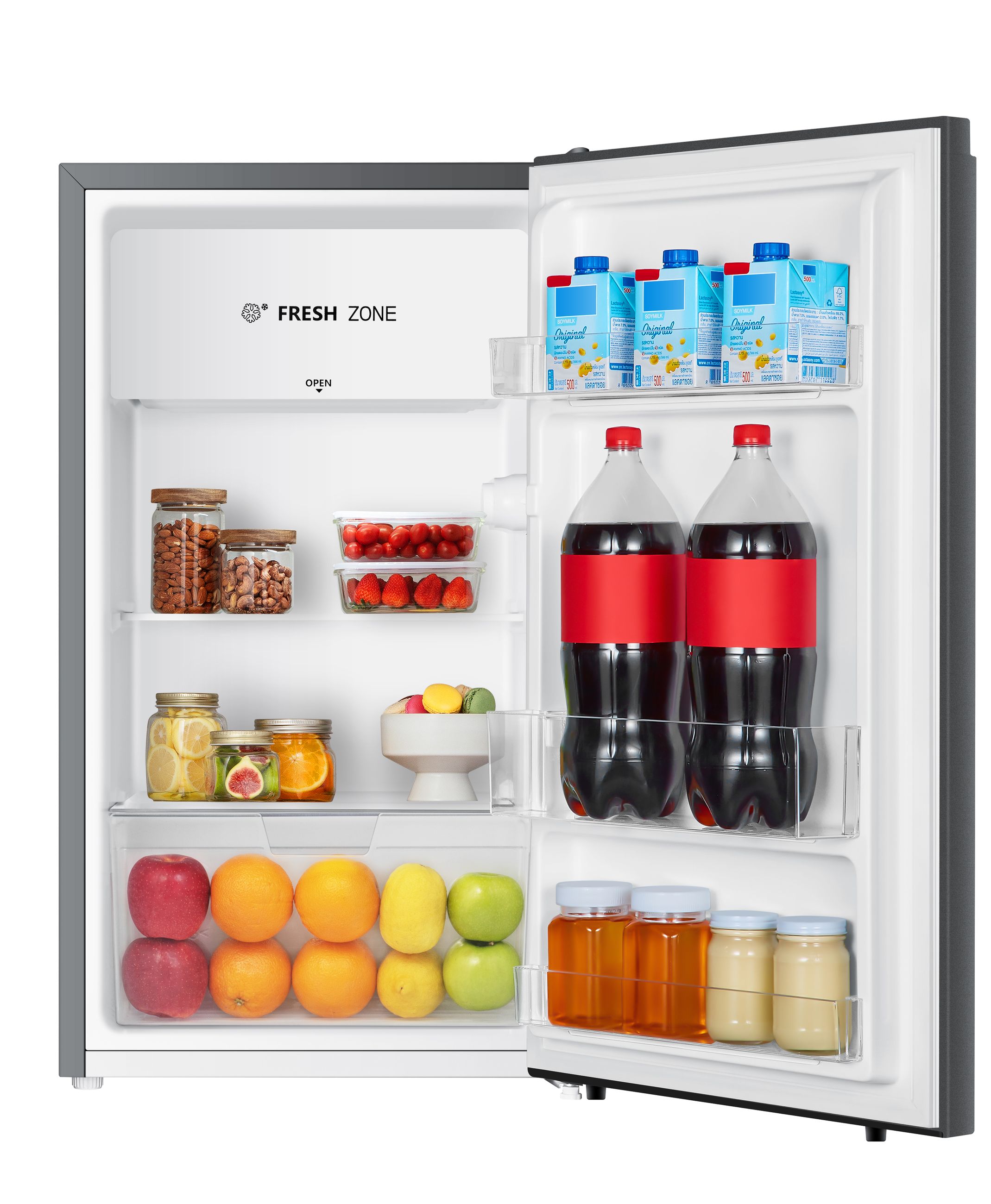 PKM Kühlschrank KHKS93ESI - silber, 94L, Freistehend, mit Kaltlagerfach, 84 cm