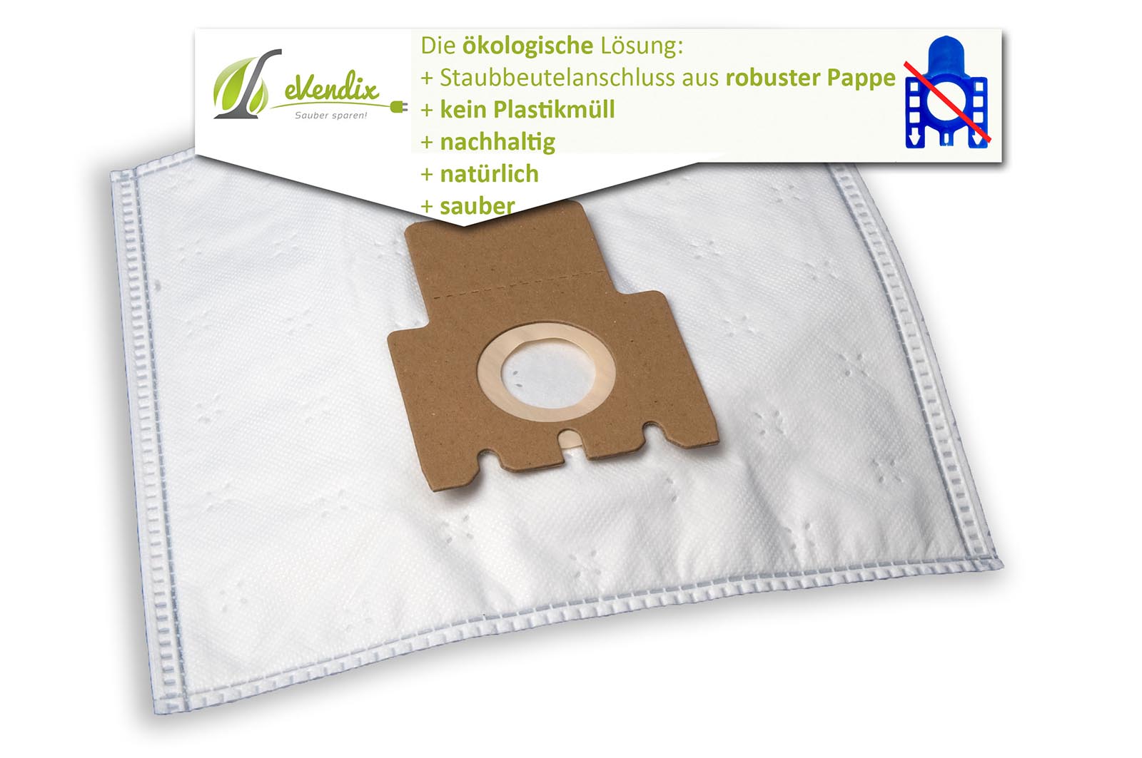 eVendix Staubsaugerbeutel eVac 11 - Inhalt 10 Stück + 1 Mikro-Filter