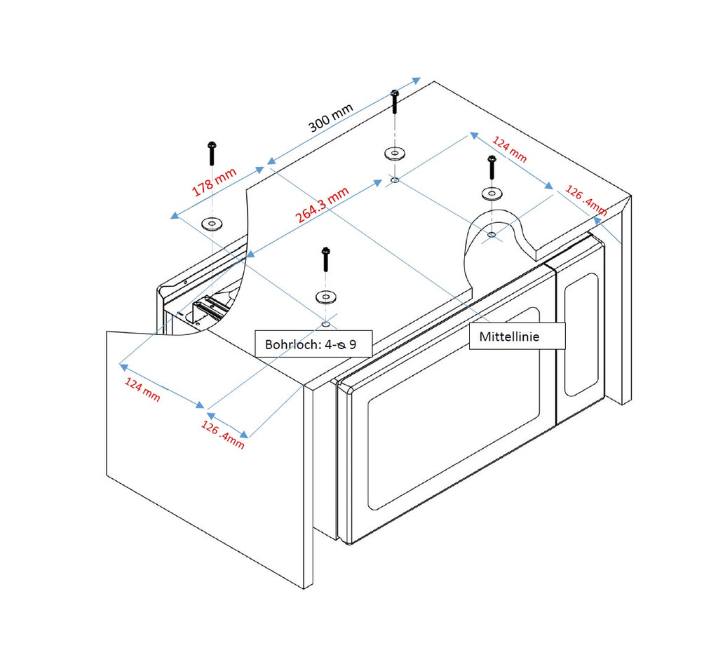 PKM Mikrowelle MW700-20 UB2 - silber, 700 Watt, Unterbau / Freistehend, 20 Liter