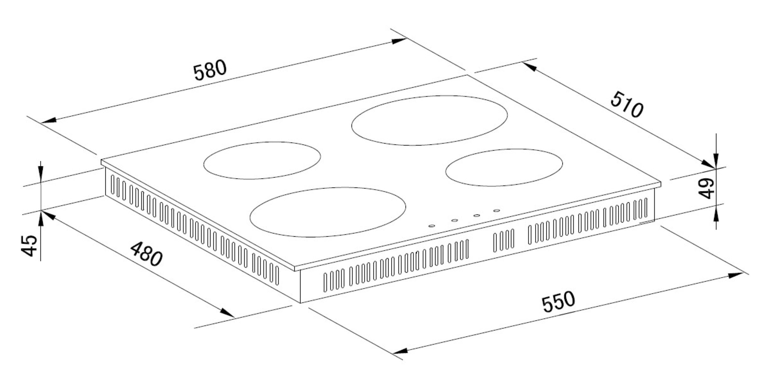 PKM Elektro-Herd-Set KH-BIC7-2KB-GK-IX mit Ofen und Glaskeramikkochfeld