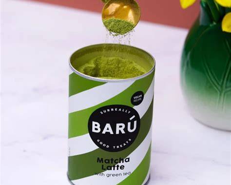 BARÚ Matcha Latte Pulver 6 x 250 g – Grüntee-Getränkepulver, vegan