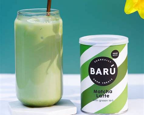 BARÚ Matcha Latte Pulver 6 x 250 g – Grüntee-Getränkepulver, vegan