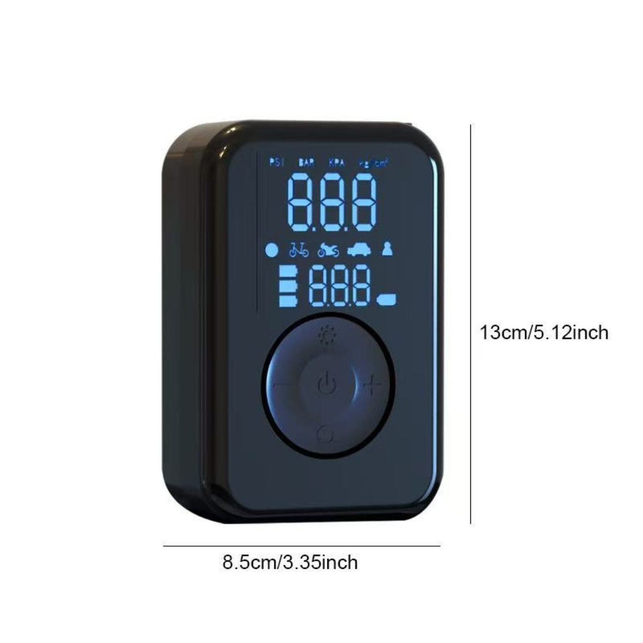 PATONA elektrische Luftpumpe 10,3 bar / 150 PSI | tragbarer Akku-Kompressor mit LED, SOS-Licht & Powerbank