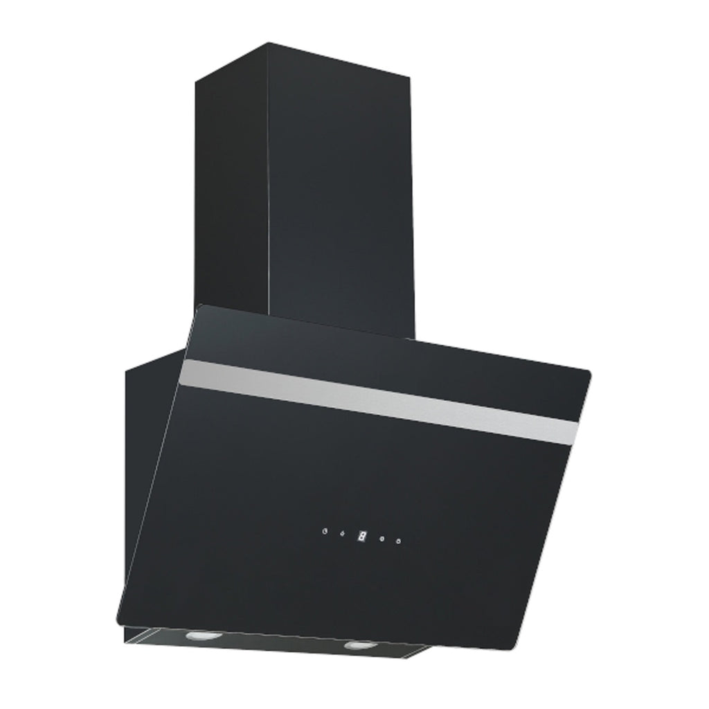 PKM Kopffreihaube S20-60ABTH - 60cm, schwarz, Touch-Control, LED, Schräghaube