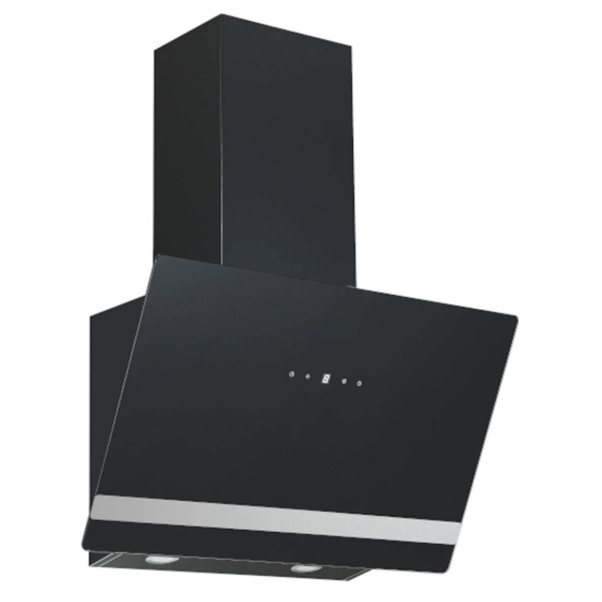 PKM Kopffreihaube S21-60ABTH - 60cm, schwarz, Touch-Control, LED, Schräghaube