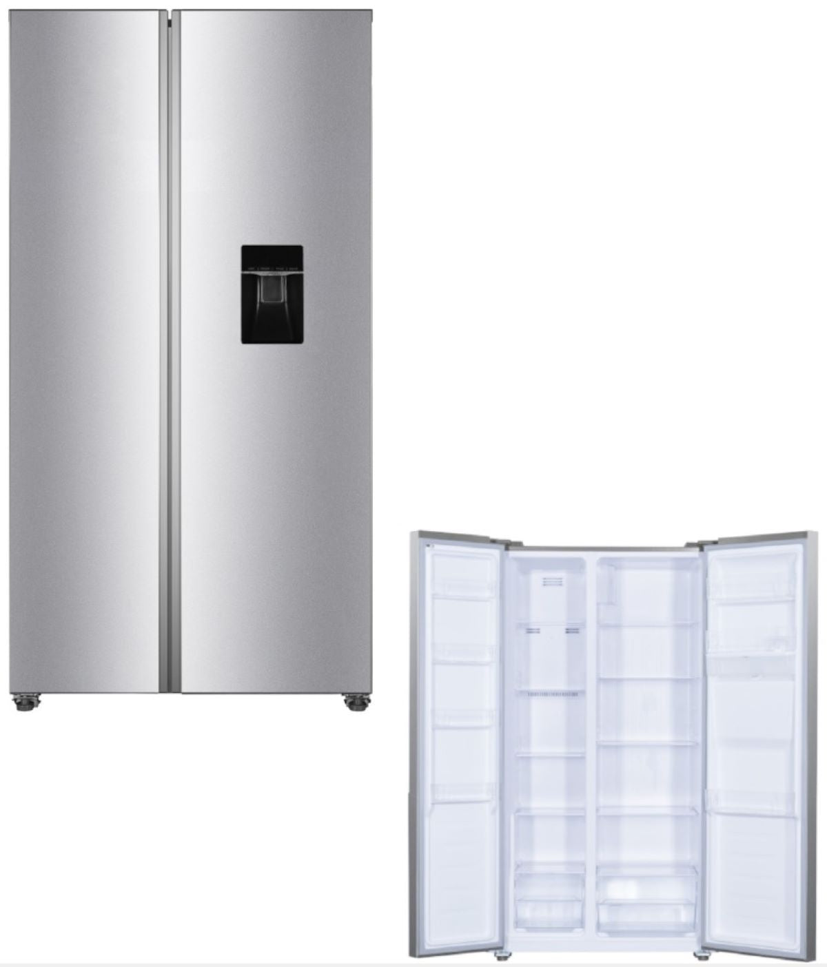 PKM Side by Side Kühlschrank KHSBS444EIXWD - 439 L, Wasserspender, Touch-Control