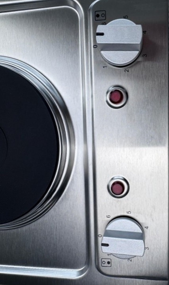 PKM Doppelkochfeld KF-GE-2F - autark, Doppelkochplatte, Edelstahl, 2 Kochfelder