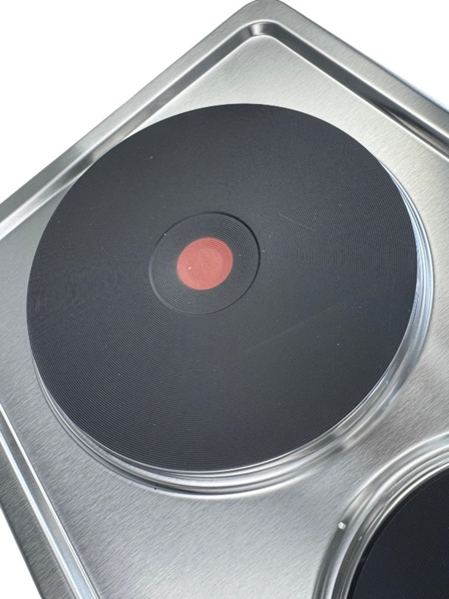 PKM Doppelkochfeld KF-GE-2F - autark, Doppelkochplatte, Edelstahl, 2 Kochfelder