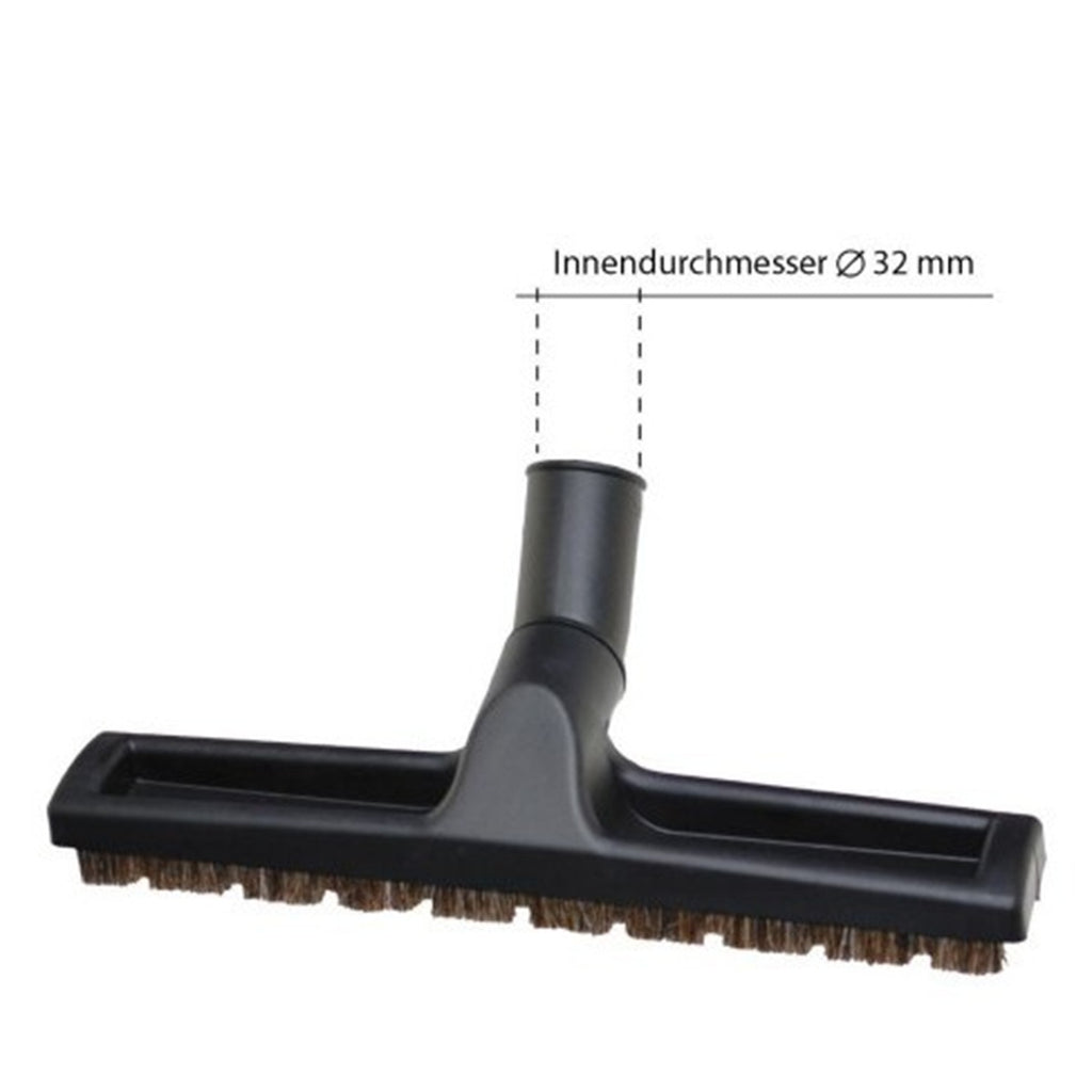 eVendix Parkettdüse 32 mm Anschluss mit weichen Borsten–Bodendüse für Parkett, Laminat, Vinyl & Fliesen