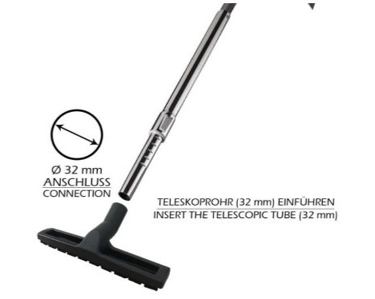 eVendix Parkettdüse - weiche Borsten, flexibles Drehgelenk, für Holzböden und Laminat