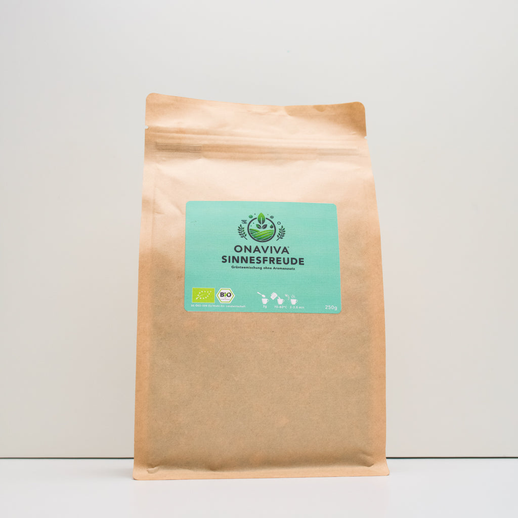 Onaviva Bio-Tee Sinnesfreude - Grünteemischung ohne Aromazusatz