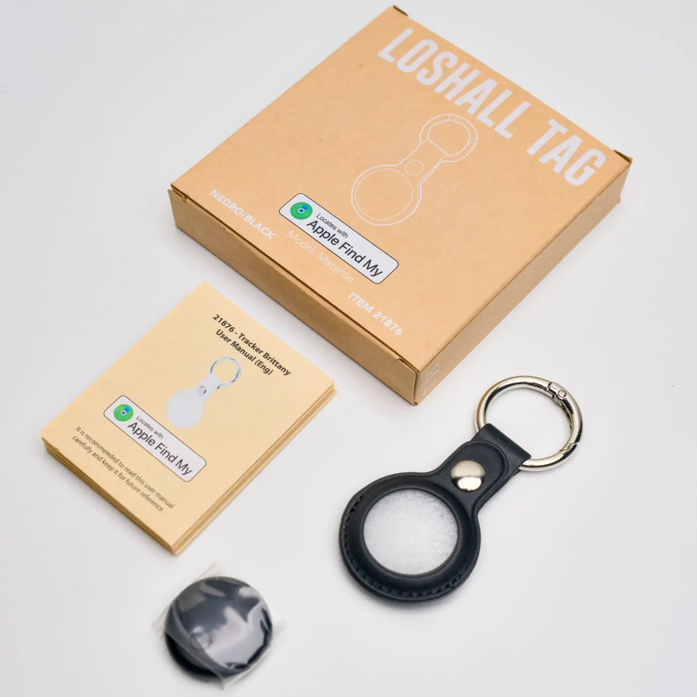 PHONIE FindKey Schlüsselanhänger mit Tracker 2er Set kompatibel mit iOS Schwarz