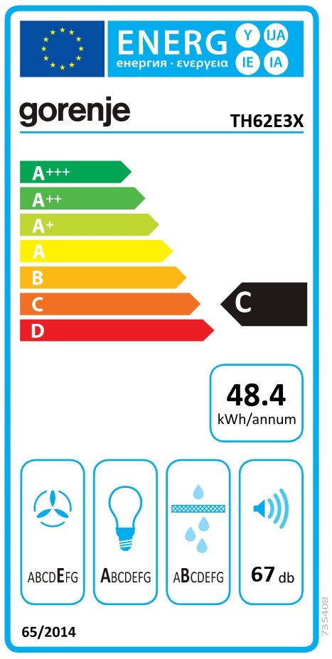 Gorenje Dunstabzugshaube TH62E3X  ausziehbar 60cm Flachschirmhaube