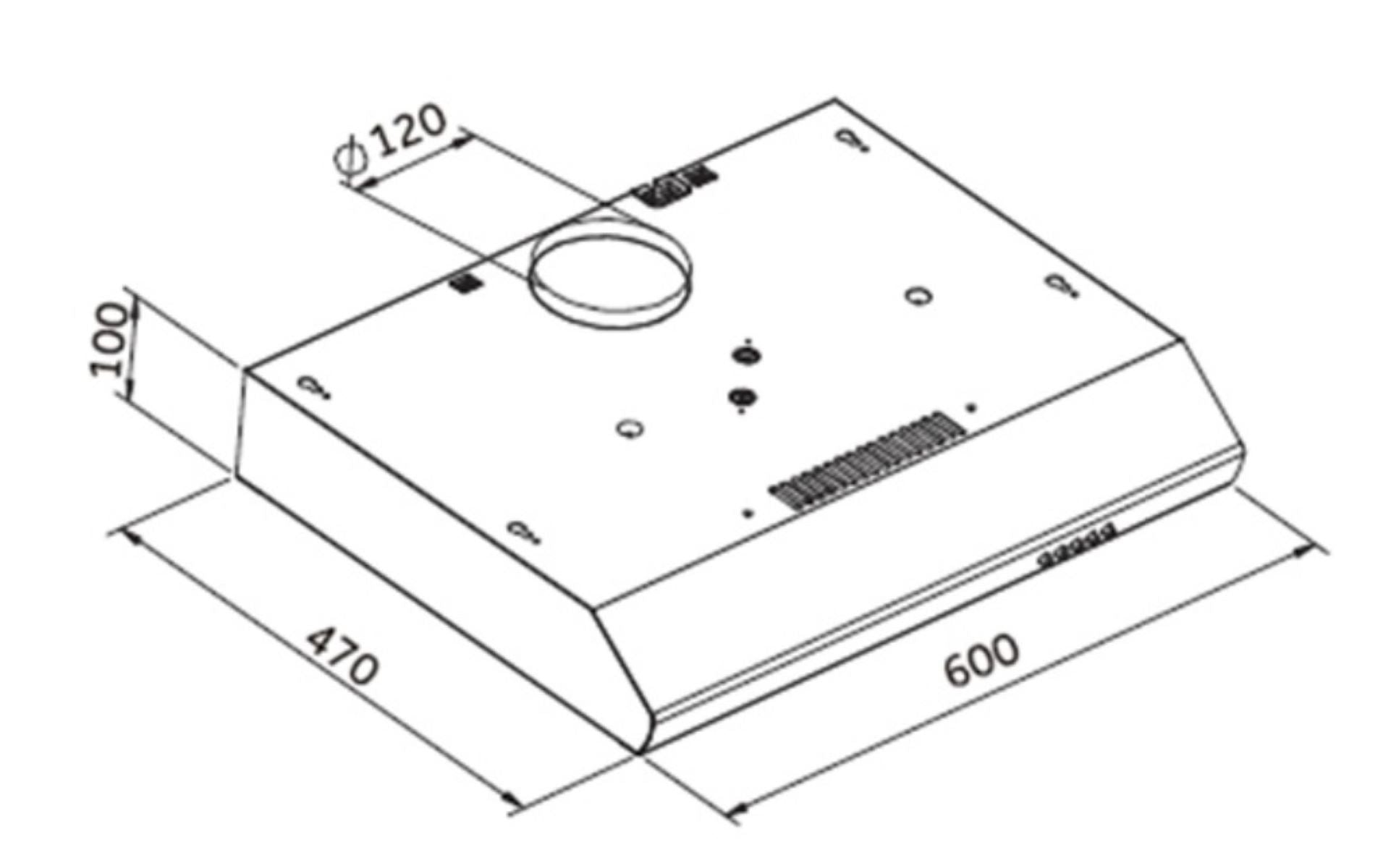 PKM  Unterbauhaube UBH5000X 60cm silbergrau Umluft Abluft Dunstabzugshaube LED