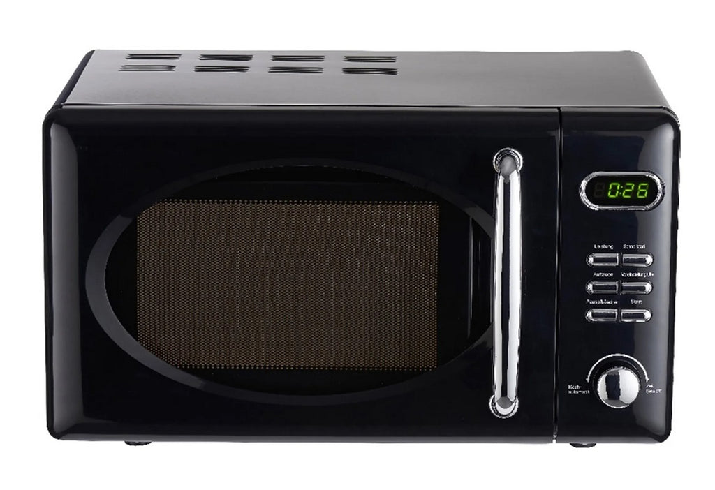 Wolkenstein Mikrowelle WMW720 B - schwarz, Retro-Design, 700Watt, 20l, nostalgie