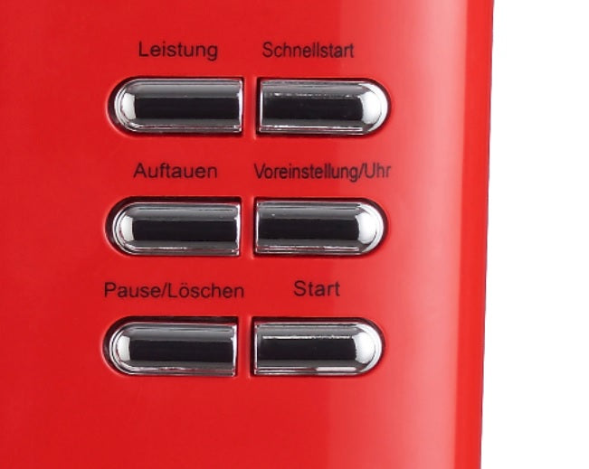 Wolkenstein Mikrowelle MW720 FRW - rot, Retro-Design, 700Watt, 20l, nostalgie