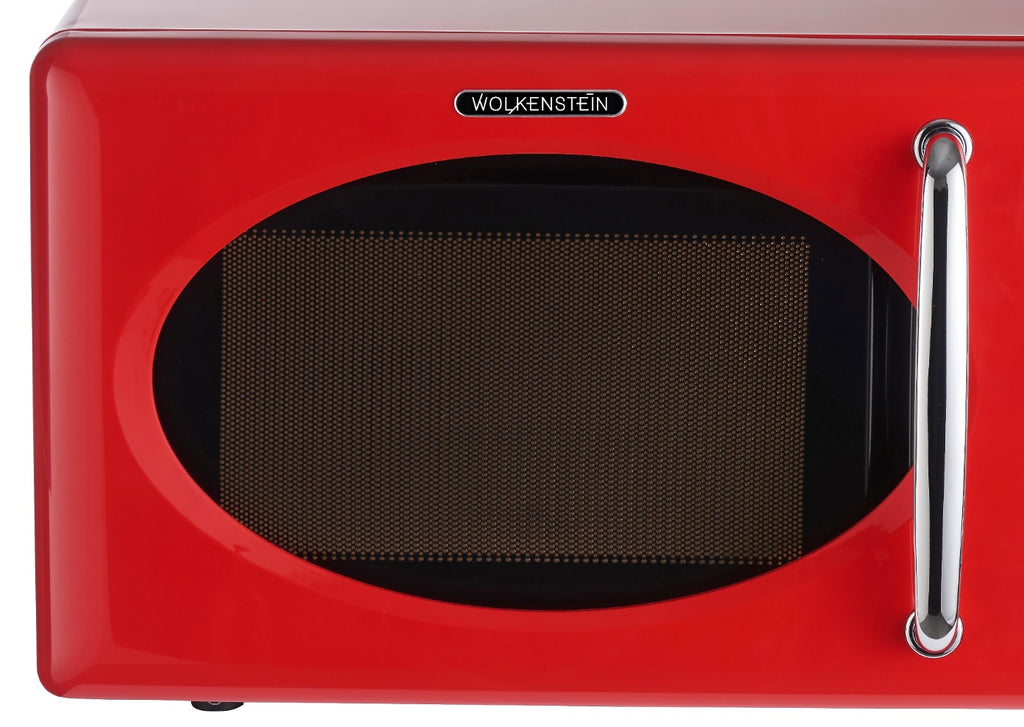 Wolkenstein MW 720 FR Retro Mikrowelle Rot – 20 Liter, 700 Watt