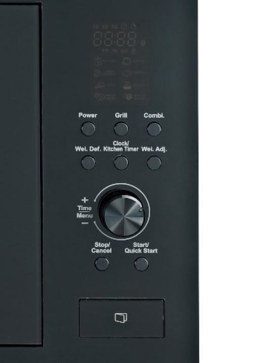 Wolkenstein Einbaumikrowelle WMW900-25GB EB - schwarz 900W Grill 1000W