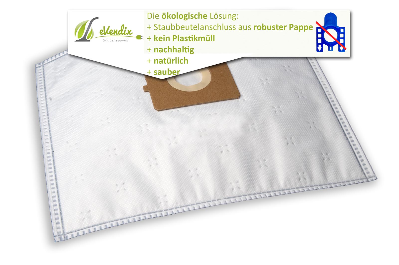 eVendix Staubsaugerbeutel eVac 06 - Inhalt 10 Stück + 1 Mikro-Filter