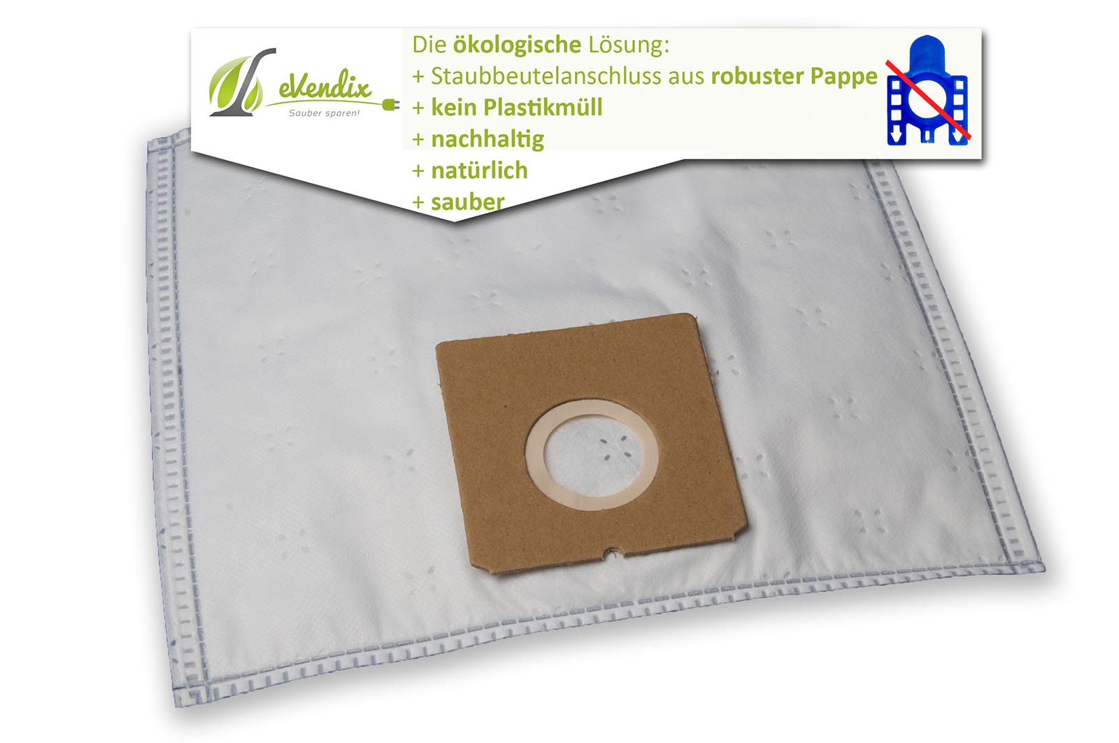 eVendix Staubsaugerbeutel eVac 13 - Inhalt 10 Stück + 1 Mikro-Filter