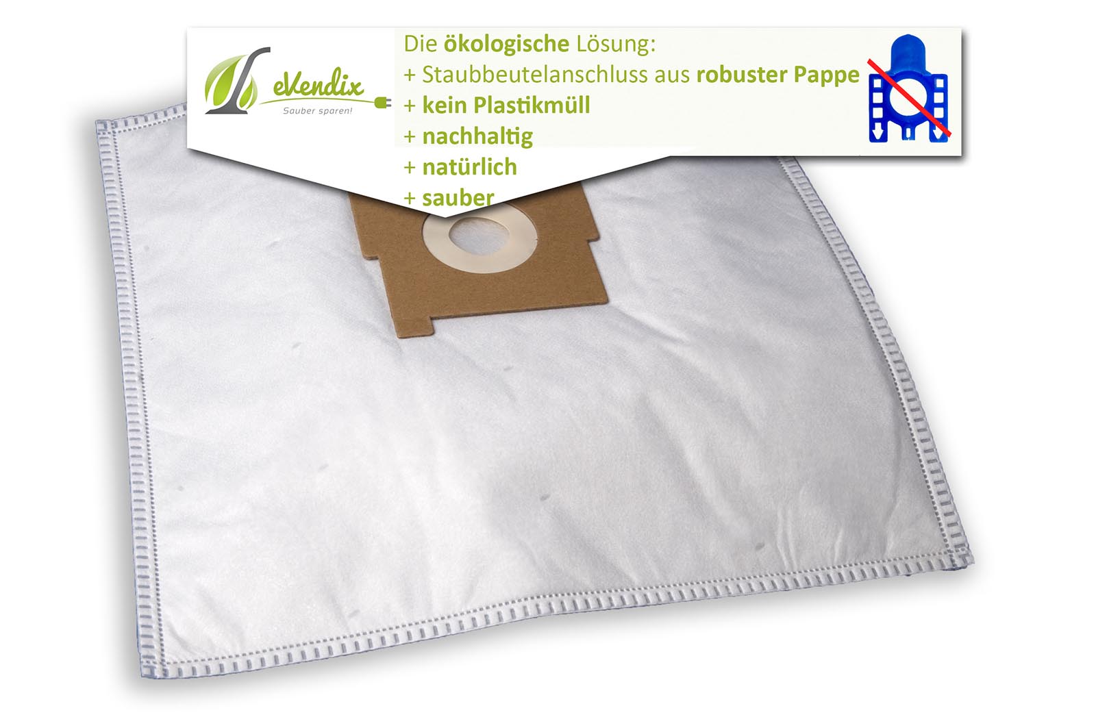 eVendix Staubsaugerbeutel eVac 14 - Inhalt 10 Stück + 1 Mikro-Filter