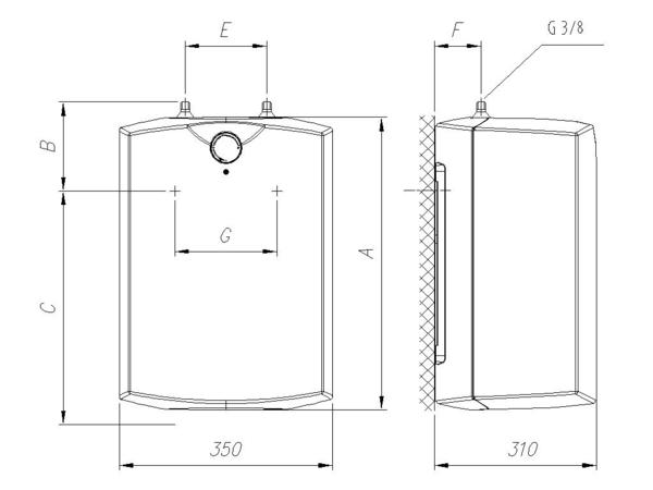 Gorenje Boiler GT 15U DRUCKFEST Warmwasserbereiter 14,9 Liter untertisch