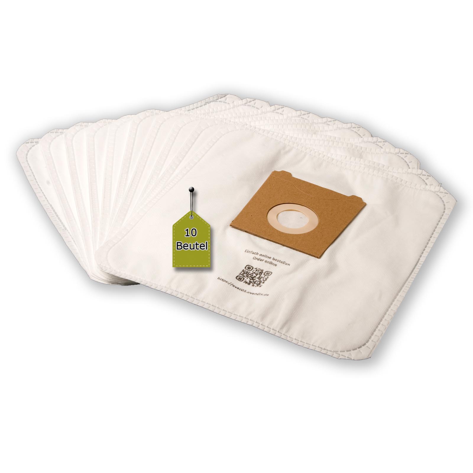 eVendix Staubsaugerbeutel eVac 03 - Inhalt 10 Stück + 1 Mikro-Filter