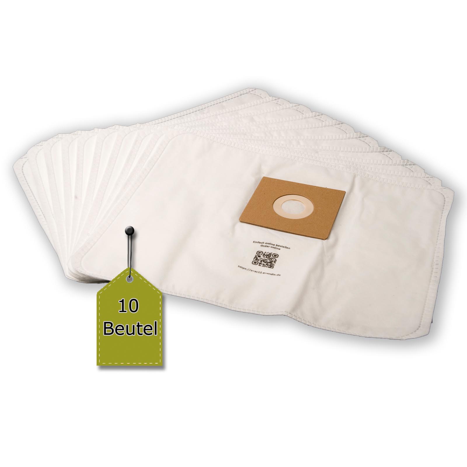 eVendix Staubsaugerbeutel eVac 12 - Inhalt 10 Stück + 1 Mikro-Filter