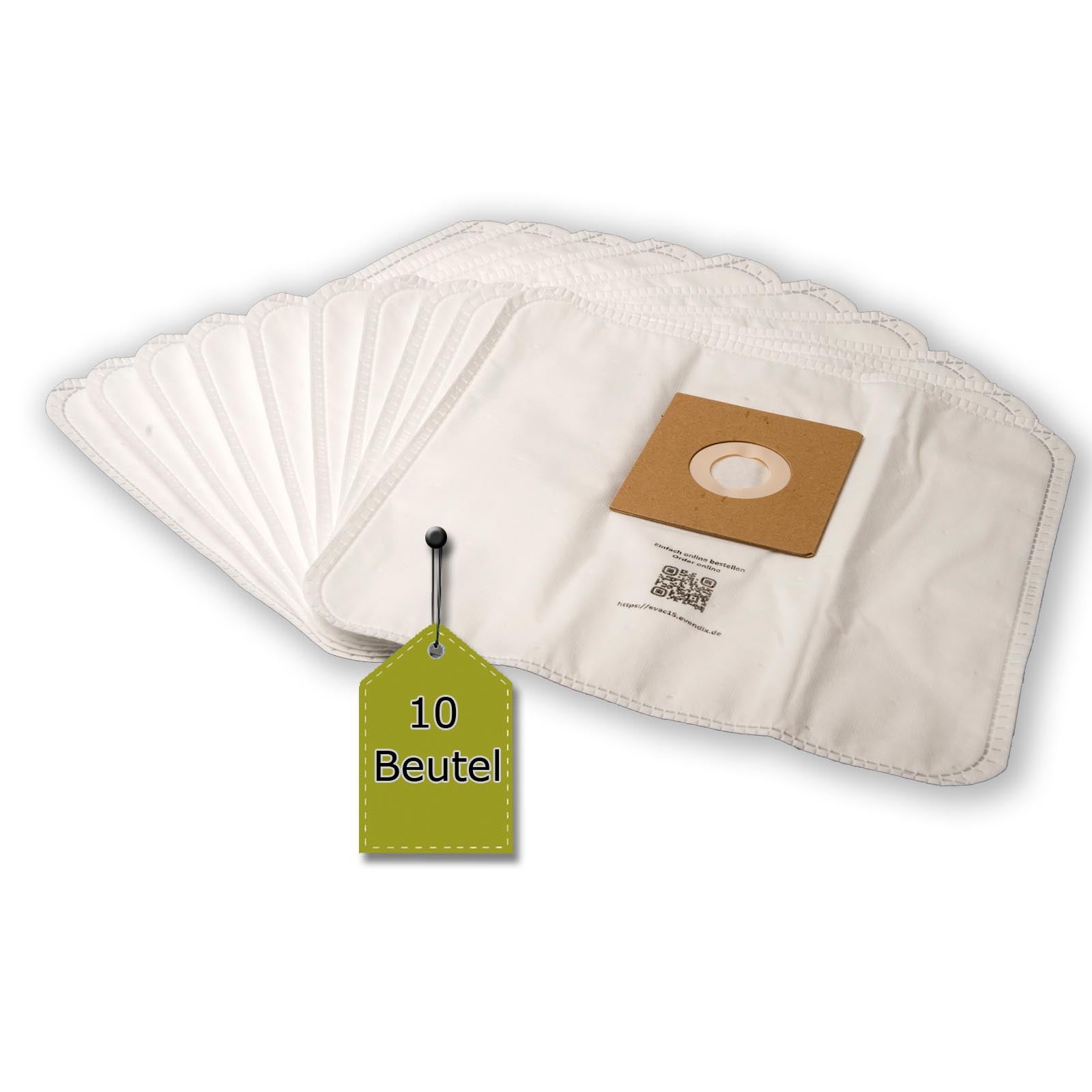eVendix Staubsaugerbeutel eVac 15 - Inhalt 10 Stück + 1 Mikro-Filter