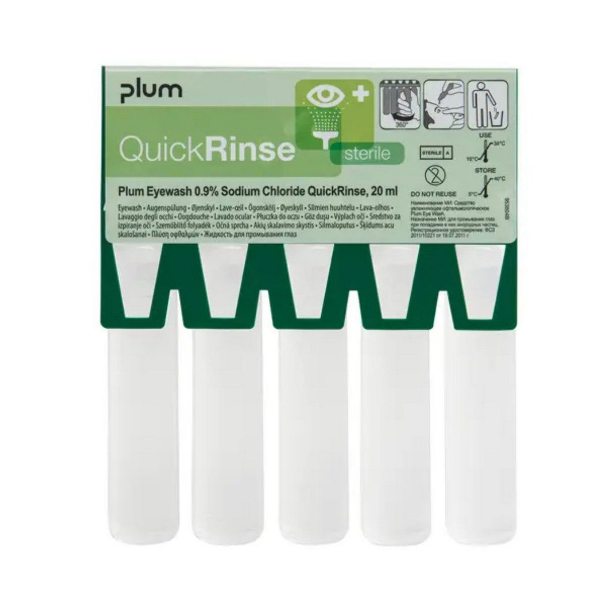 Plum QuickFix & Rinse Erste-Hilfe-Set - 45 Pflaster & 5 Augenspülungen